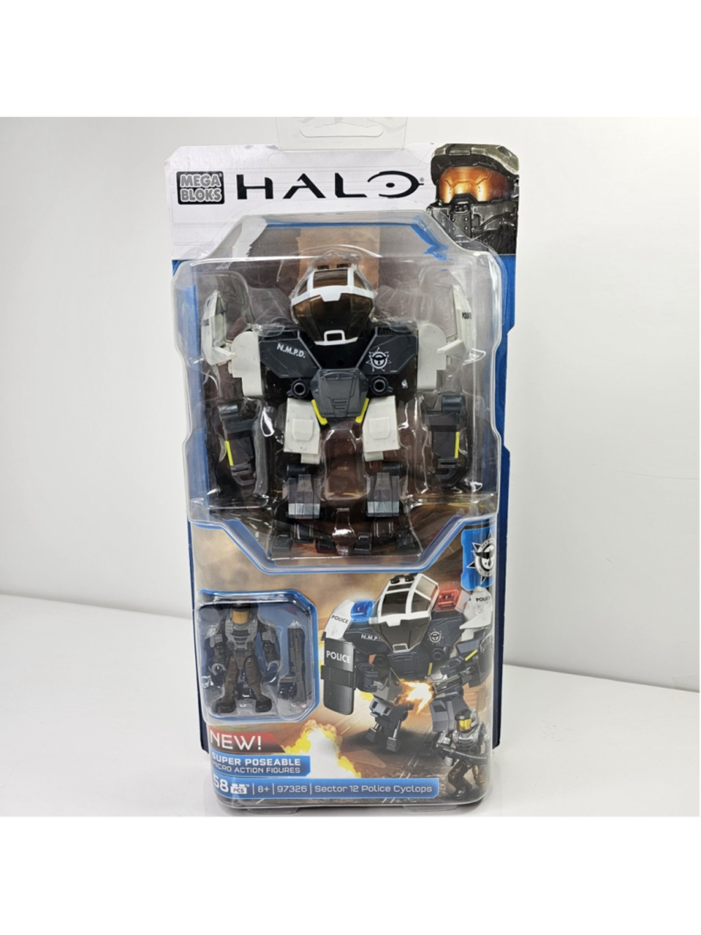 SEALED Mega Bloks Halo 97326 Sector 12 Police Cyclops 2014 58 pcs NMPD Trooper